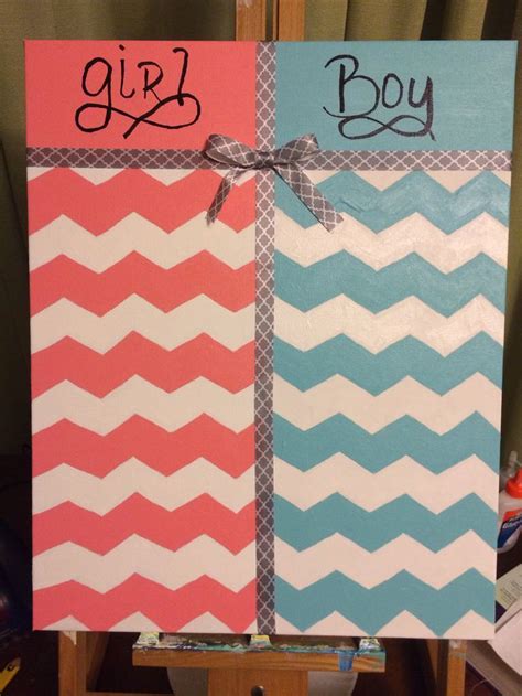 Gender Reveal Canvas Board I Painted For A Friend Gender Reveal