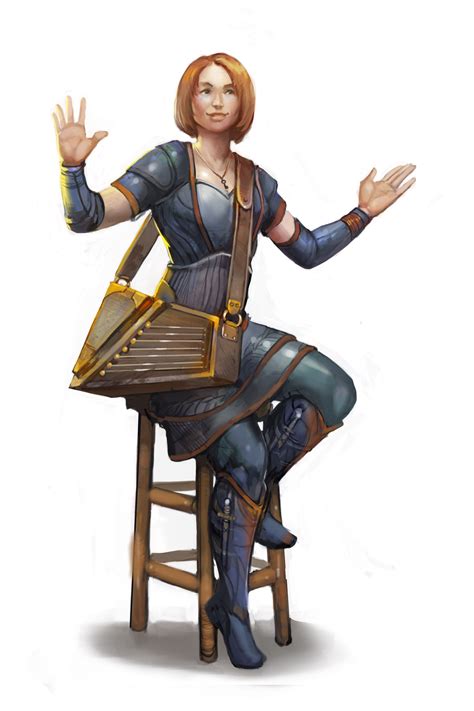 Female Red Haired Bard Rpg Rpg Character Bard Character Inspiration