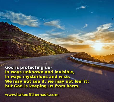 Gods Protection I Take Off The Mask Quotes Poems Prayers