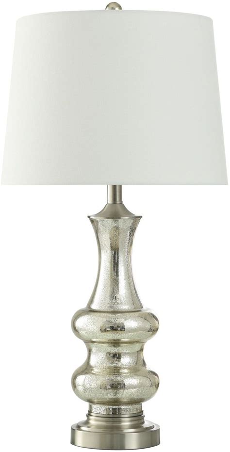 Stylecraft Glass Silver Table Lamp Miskelly Furniture