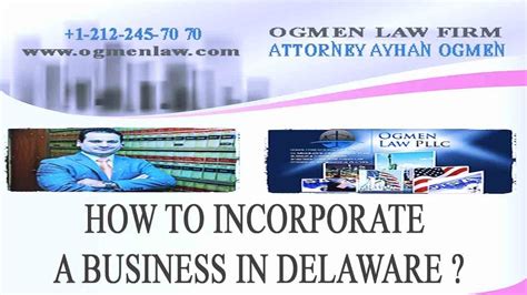 How To Incorporate A Business In Delaware Youtube