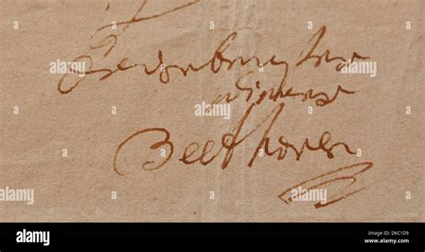 Signature Composer Ludwig Van Beethoven Hi Res Stock Photography And