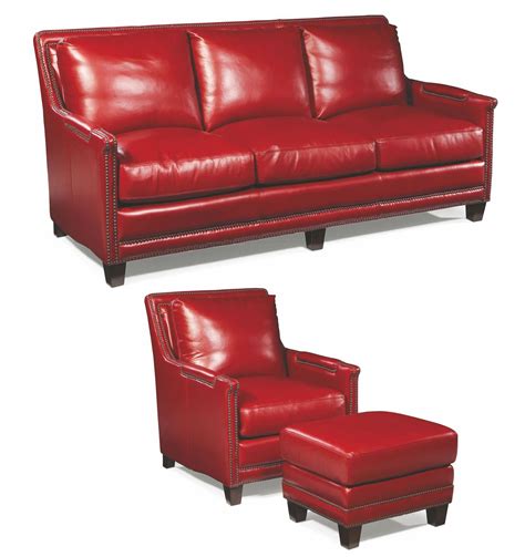 Prescott Supple Red Leather Living Room Set In 2022 Red Leather Sofa