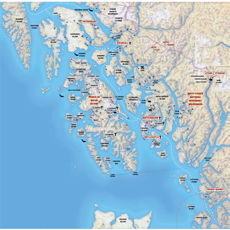 We've complied our alaska state map and alaska road maps which include alaska and canada. Map of Southeast Alaska - Chinook Shores Lodge