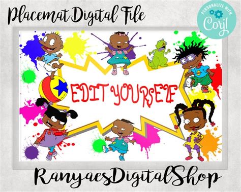 Edit Yourself African American Rugrats Personalized Placemat Etsy