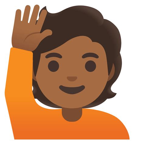 🙋🏾 Person Raising Hand Medium Dark Skin Tone Emoji