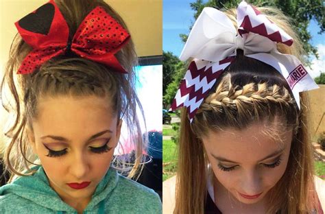 Cheerleader Hairstyles Are Typically High Ponytails Braids Or Half Up