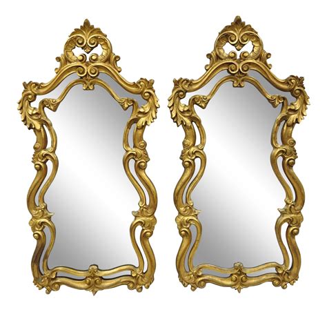 French Rococo Style Gold Console Wall Mirrors - a Pair | French rococo, Rococo style, Mirror wall