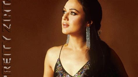 Preity Zinta Female Actress With Big Crystal Earrings