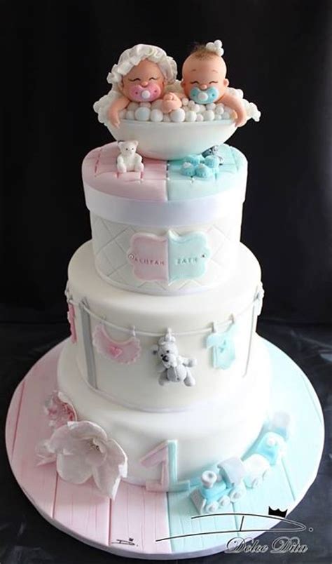 Twin Baby Shower Cakes With Pictures And Instructions