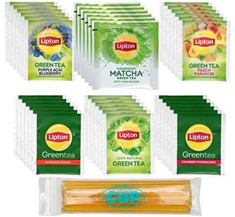 Lipton Green Tea Bag Variety 36 Count 6 Different Flavors With By The