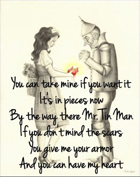 Check out our tin man heart quote selection for the very best in unique or custom, handmade pieces from our shops. Tin Man - Miranda Lambert -My favorite song right now | Country lyrics quotes, Country song ...