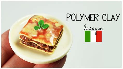 Polymer Clay Lasagne Tutorial Polymer Clay Food Youtube