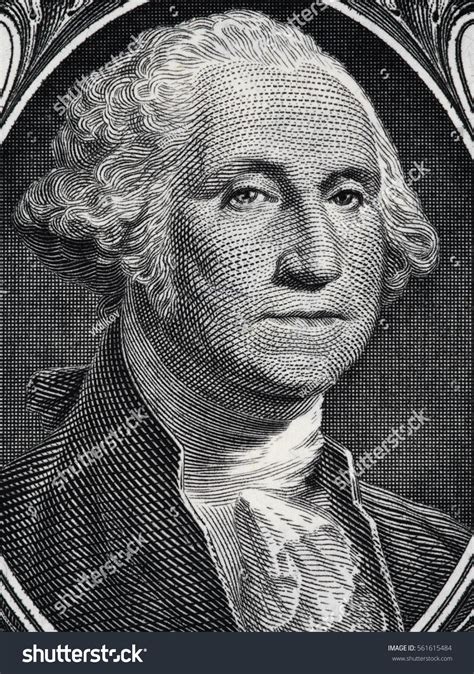 Us President George Washington Face Portrait Stock Photo 561615484