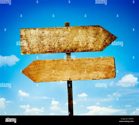 Wood Labels With Sky Guidance Signpost Concept Stock Photo Alamy