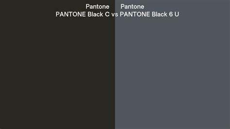 Pantone Black C Vs Pantone Black 6 U Side By Side Comparison