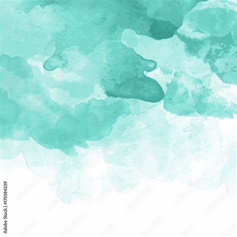 Turquoise Watercolor Background Vector Stock Vektorgrafik Adobe Stock