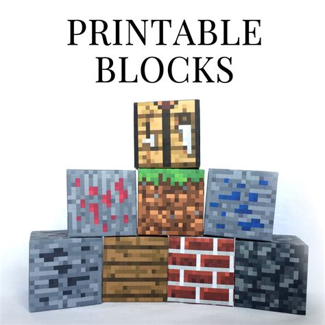 Minecraft Printable Blocks Generate A Pdf And Print Your Minecraft Block