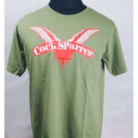 T Shirt Cock Sparrer Wings Olive Clothes Shop Cock Sparrer