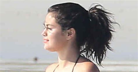 Selena Gomez Flaunts New Curves And Major Cleavage In Polka Dot Bikini