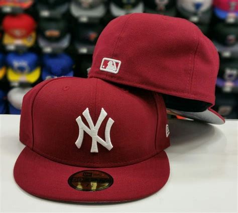 New Era New York Yankee 59fifty Burgundy Fitted Hat Exclusive Fitted Inc