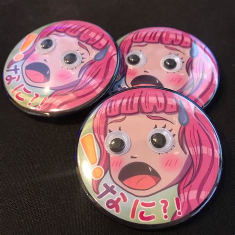 Nani Anime Googly Eyes 22 Inch Badge Etsy