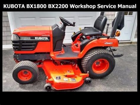 Sell Kubota Bx 1800 Bx 2200 Tractor Workshop Manuals For Tractor