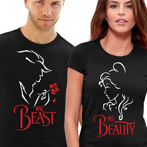 Disney inspired shirts His Beauty and Her Beast Couple | Etsy ...