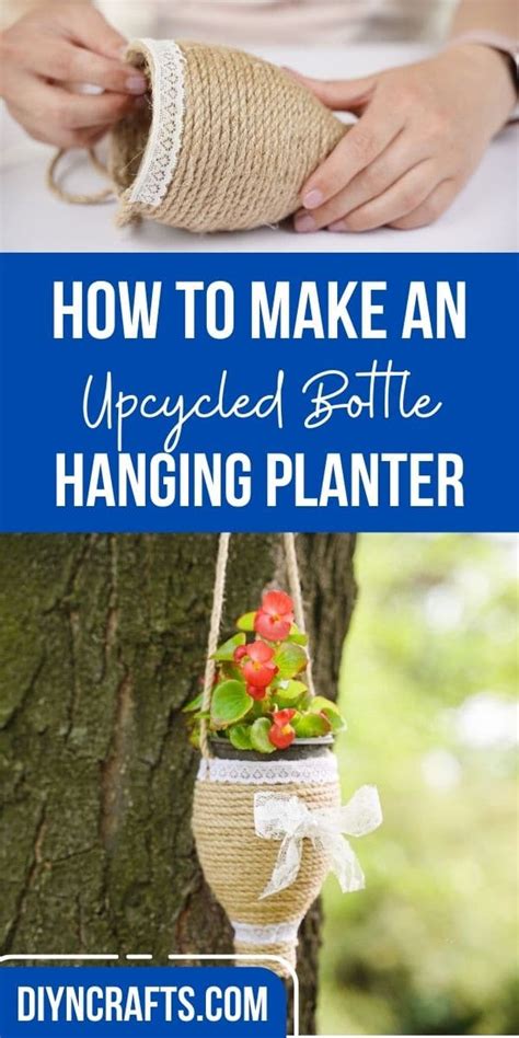 Rustic Twine Wrapped Plastic Bottle Hanging Planter Diy And Crafts
