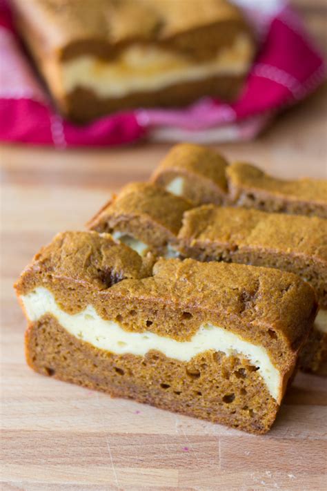 Molasses, chopped walnuts, brown sugar, cream cheese, cinnamon and 1 more. Cream Cheese Pumpkin Bread Recipe 4 | Just A Pinch Recipes