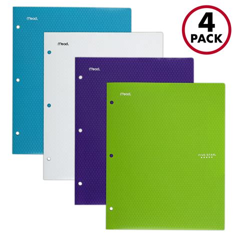 Five Star 2 Pocket Folders Stay Put Folders Plastic Colored Folders