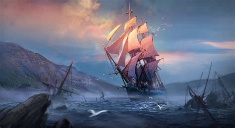 Fantasy Pirate Ship Art