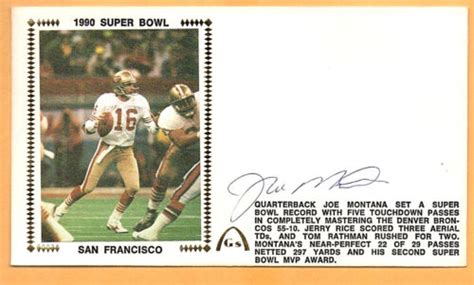 Rare Joe Montana Super Bowl Xxiv Autographed Signed Football 49ers Hof