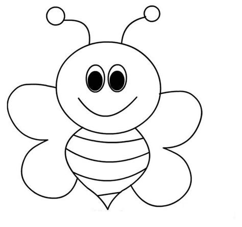 Cute bees in the flowers circle shape pattern. Bee Coloring Pages - Preschool and Kindergarten | Bee ...