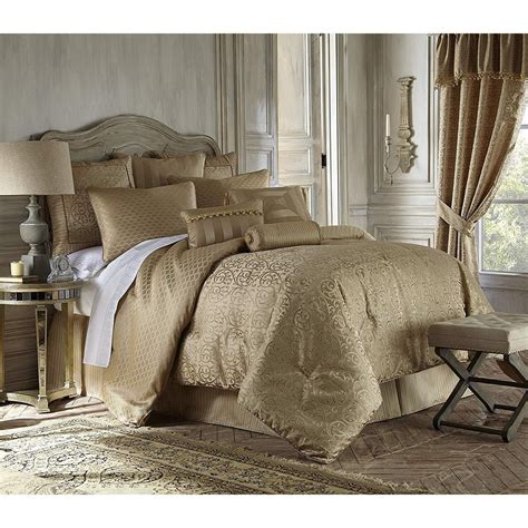 Anya Pale 4-Piece Gold Comforter Set by Waterford - Latest Bedding