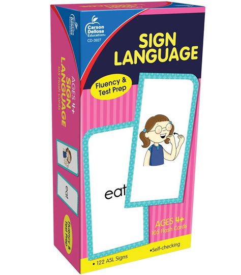 Carson Dellosa Education Sign Language Flash Cards Grade Pk 8 Provide
