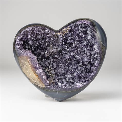 Amethyst Clustered Heart Acrylic Display Stand Version 1 Love By