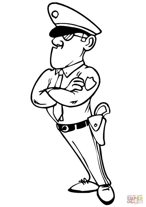 24 Police Officer Coloring Sheet Homecolor Homecolor