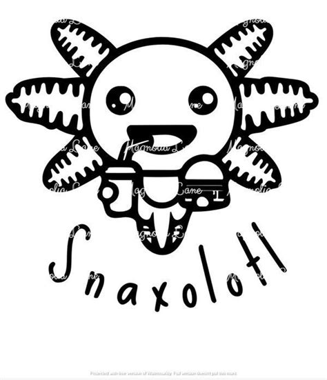 Axolotl Snaxolotl Pngsvg Files Printable Cricut Etsy