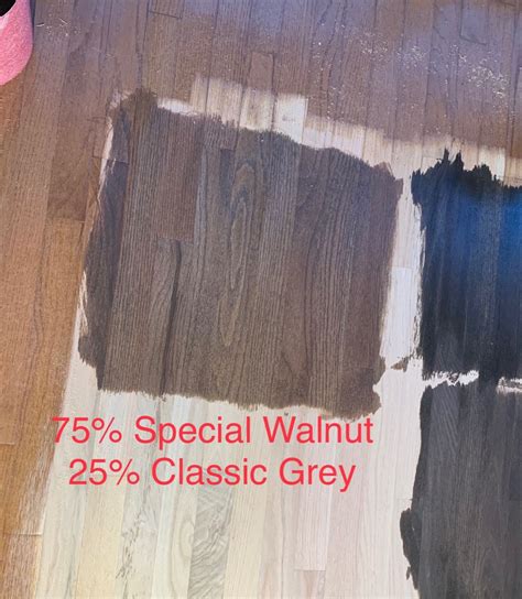 Minwax Special Walnut 75 And Classic Grey 25 Staining Wood