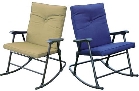 Cushioned Outdoor Folding Rocking Chair