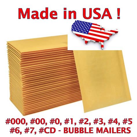 Kraft Bubble Mailers Padded Envelopes Size Dvd Free Ship Ebay