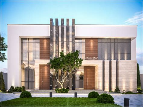 Modern Villa Abu Dhabi On Behance In 2021 House Design House