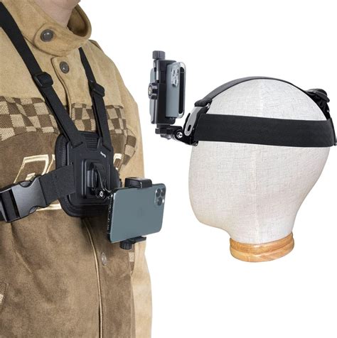 Amazon Com Suptig Phone Chest Strap Harness Mount Head Strap Holder Kit For Pov Vlog Cell