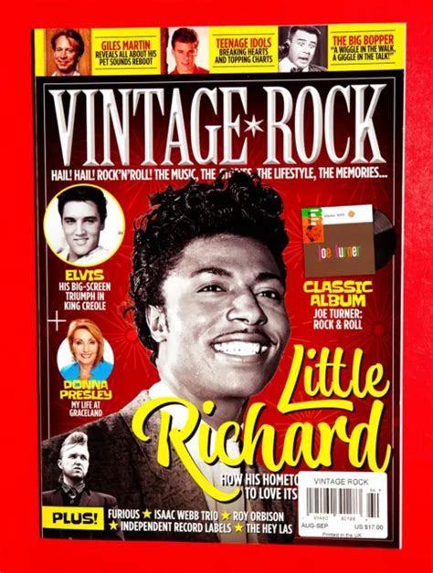 Uk Vintage Rock Magazine Aug Sept 2023 Little Richard Elvis