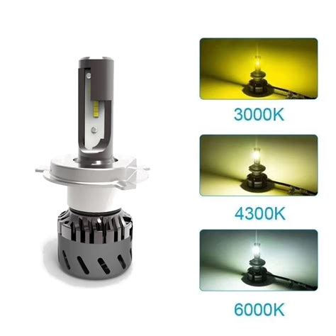 New Tri Color Headlight 3000k 4300k 6000k Led Conversion Kit Bulbs