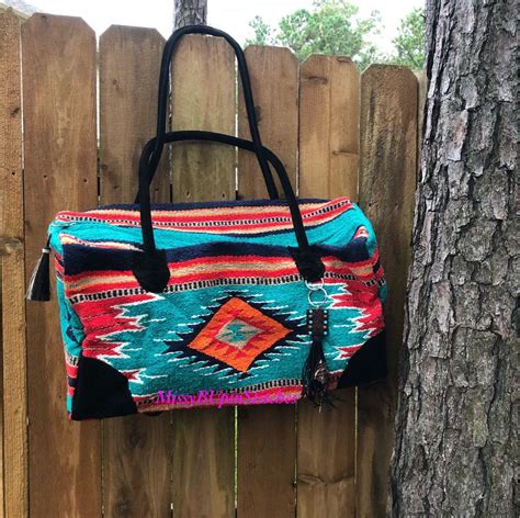 Saddle Blanket Weekender Bag Go Western Travel Bag Weekender Etsy