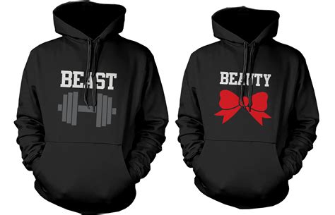 Beauty & Beast Matching Couple Hoodies (Set) | Matching hoodies for couples, Couples hoodies ...