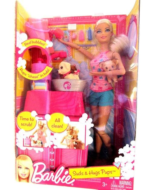 Barbie Suds And Hugs Pups Play Set Mattel New Barbie Playset Mattel