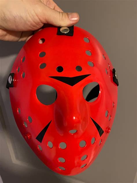 Jason Part RED Custom X Studios Hockey Mask Etsy